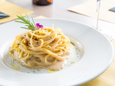 Spaghetti cacioepepe-Ristorante Hotel alla Fonte-Arta Terme-Carnia 